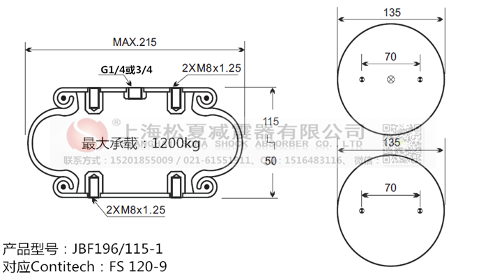 JBF196/115-1橡膠<a href='http://m.njcmzzs.cn/' target='_blank'><u>空氣彈簧</u></a>
