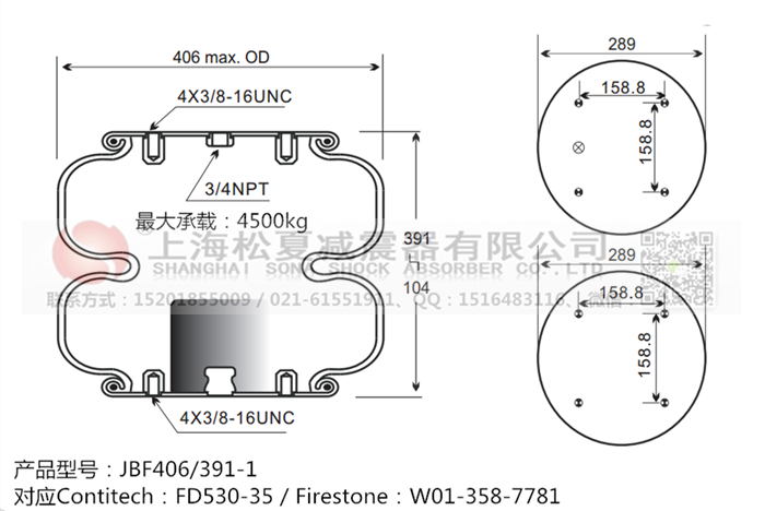 JBF406/391-2橡膠<a href='http://m.njcmzzs.cn/' target='_blank'><u>空氣彈簧</u></a>