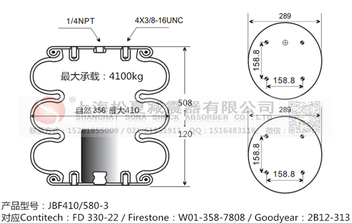 JBF410/580-3橡膠<a href='http://m.njcmzzs.cn/' target='_blank'><u>空氣彈簧</u></a>